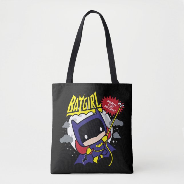 Chibi Batgirl Ready For Action Tote Bag (Front)