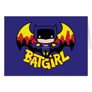 Chibi Batgirl With Gotham Skyline & Logo