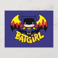 Chibi Batgirl With Gotham Skyline & Logo