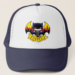 Chibi Batgirl With Gotham Skyline & Logo Trucker Hat