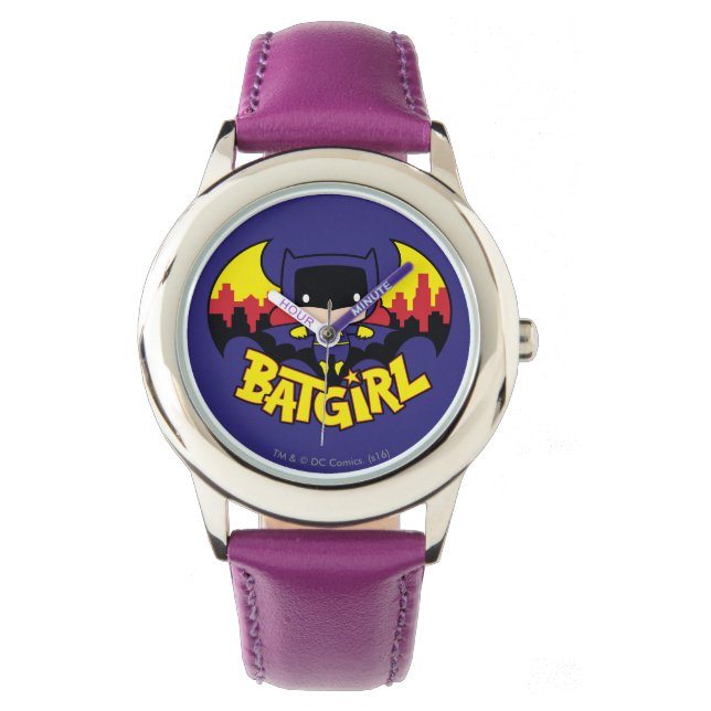 Chibi Batgirl With Gotham Skyline & Logo Watch (Front)
