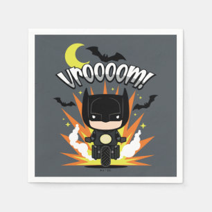 Chibi Batman Batcycle Napkin