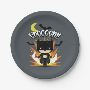 Chibi Batman Batcycle Paper Plate