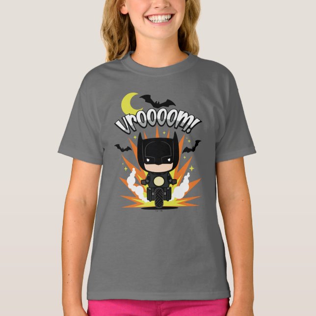 Chibi Batman Batcycle T-Shirt (Front)