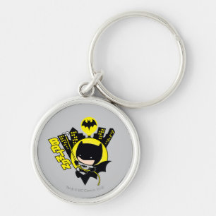 Chibi Batman Scaling The City Keychain