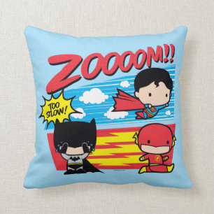 Chibi Batman Too Slow! Throw Pillow