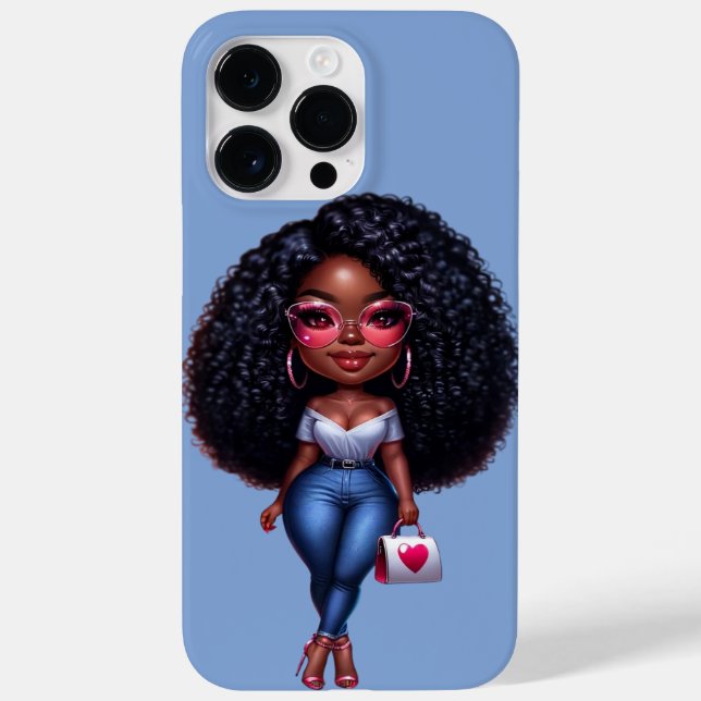Chibi Black Girl Ipone Case (Back)
