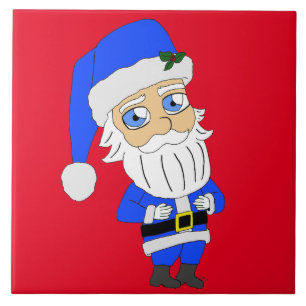 Chibi Blue Suit Santa Tile