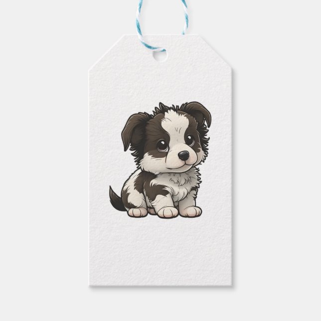 Chibi Border Collie Gift Tags (Front)