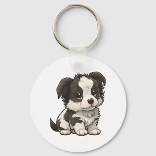 Chibi Border Collie Keychain