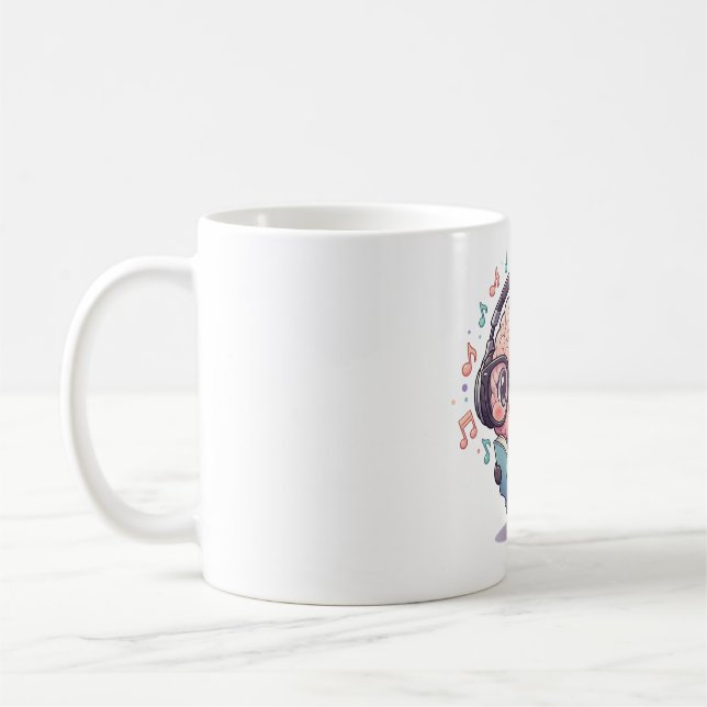 Chibi Brain Mug – Study, Sip, and Soften Your Mind (Gauche)