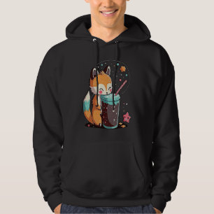 Chibi Bubble Tea Fox  Boba Tea Hoodie
