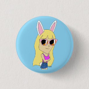 chibi bunnygirl 1 inch round button