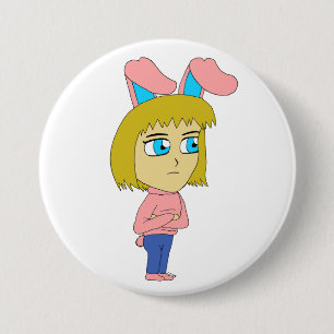 chibi bunnygirl 3 inch round button