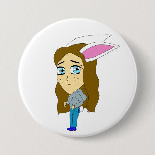 chibi bunnygirl 3 inch round button
