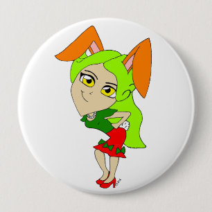 chibi bunnygirl 4 inch round button
