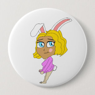 chibi bunnygirl 4 inch round button