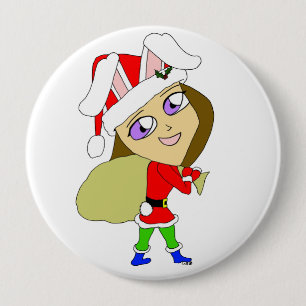 chibi bunnygirl 4 inch round button