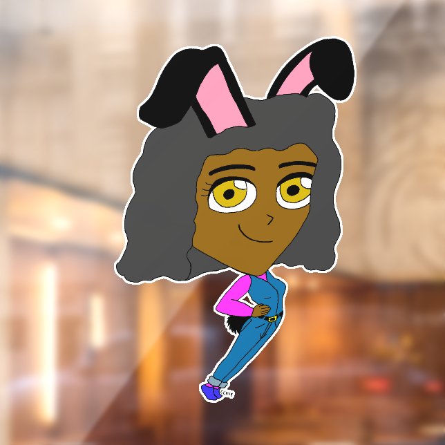 chibi bunnygirl button window cling (Sheet 2)