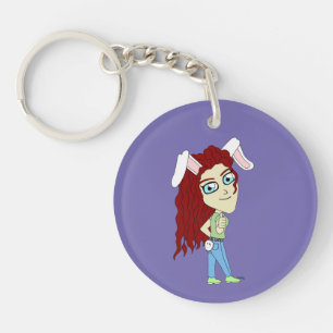 Chibi Bunnygirl giving a thumbs up Keychain