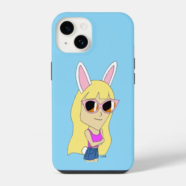 chibi bunnygirl   iPhone case (Back)