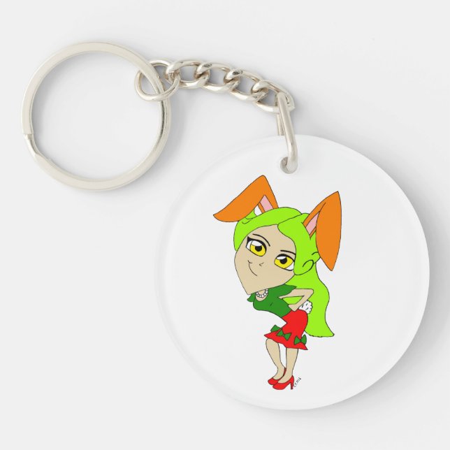 chibi bunnygirl   keychain (Front)