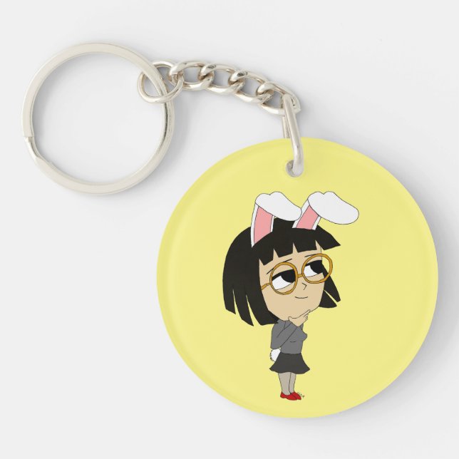 chibi bunnygirl  keychain (Front)