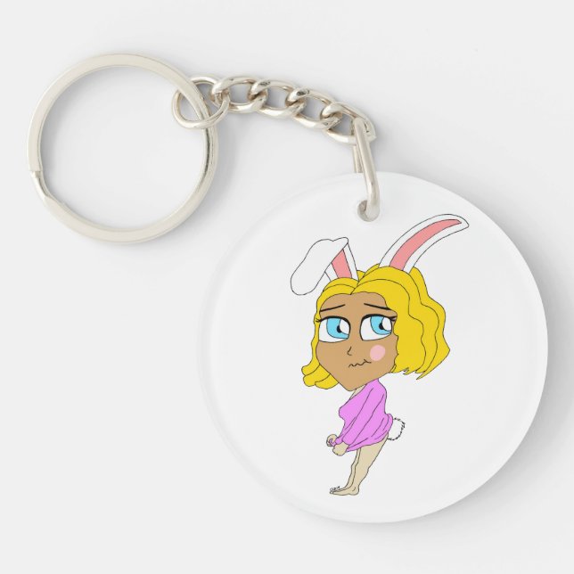 chibi bunnygirl   keychain (Front)