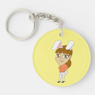 chibi bunnygirl  keychain