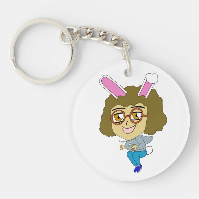 chibi bunnygirl   keychain (Front)