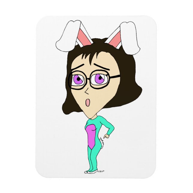 chibi bunnygirl   magnet (Vertical)