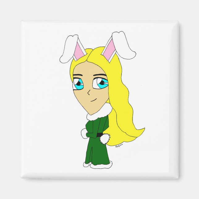 chibi bunnygirl   magnet (Front)