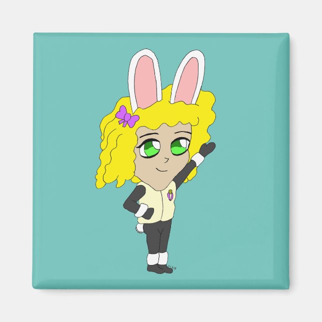 chibi bunnygirl    magnet (Front)