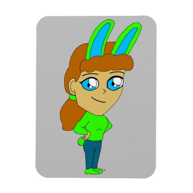 chibi bunnygirl  magnet (Vertical)