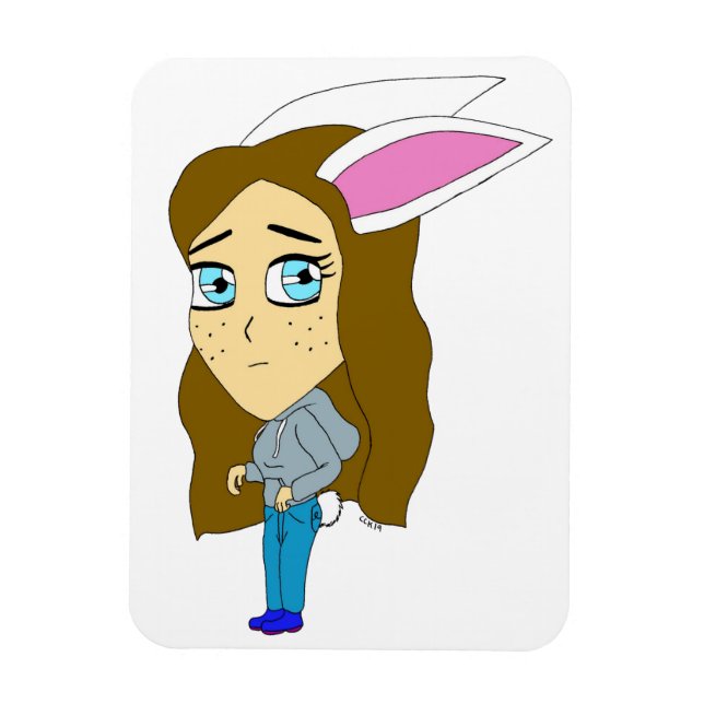 chibi bunnygirl   magnet (Vertical)