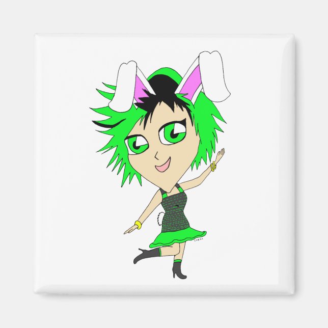 chibi bunnygirl   magnet (Front)