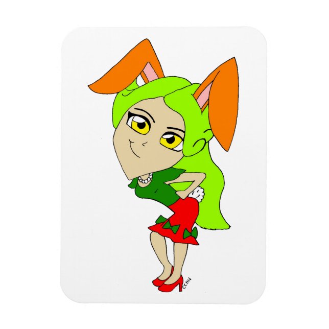 chibi bunnygirl      magnet (Vertical)