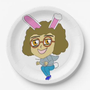 chibi bunnygirl paper plate