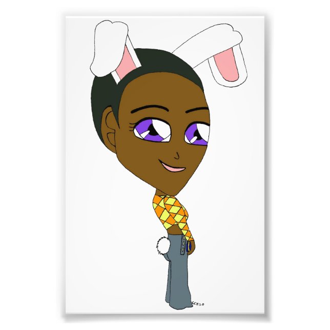 chibi bunnygirl   photo print (Front)