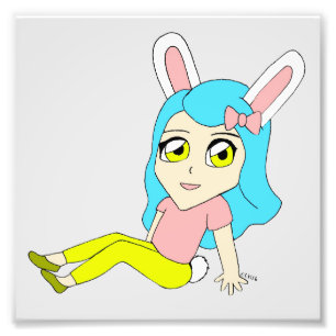 chibi bunnygirl  photo print