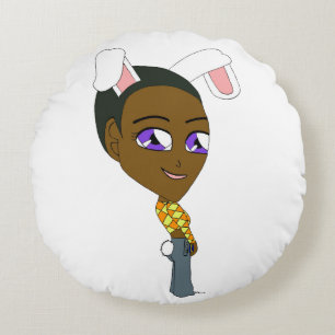 chibi bunnygirl round pillow