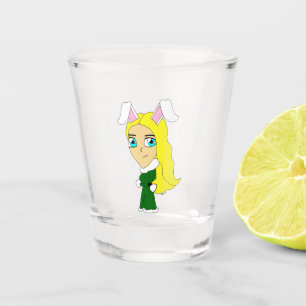 chibi bunnygirl     shot glass