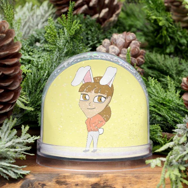 chibi bunnygirl   snowglobe (Winter)