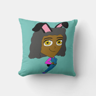 chibi bunnygirl throw pillow