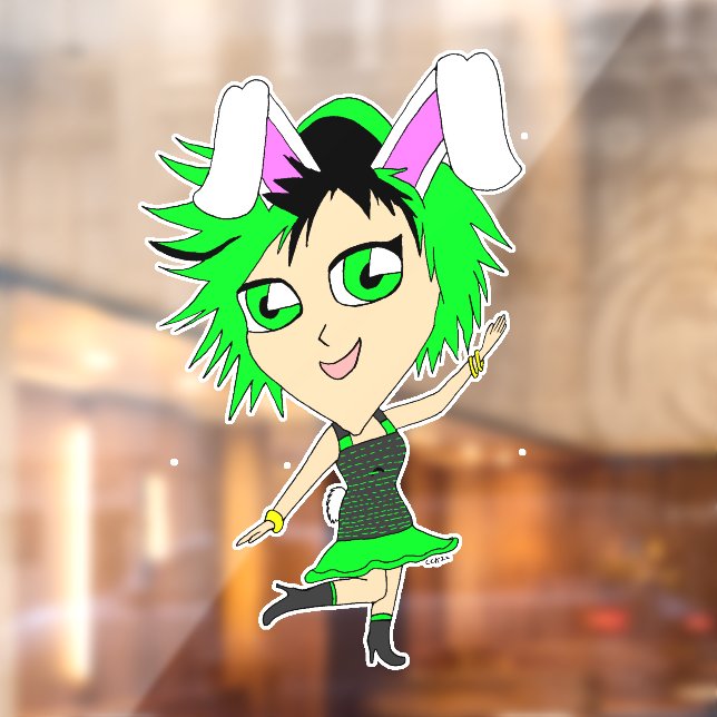chibi bunnygirl  window cling (Sheet 2)
