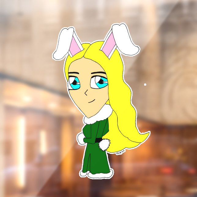 chibi bunnygirl  window cling (Sheet 2)