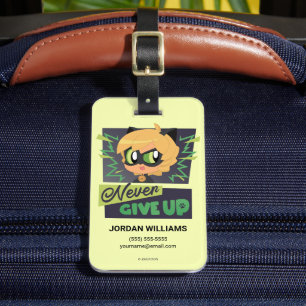 Chibi Cat Noir Never Give Up Luggage Tag