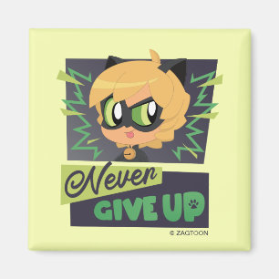 Chibi Cat Noir Never Give Up Magnet