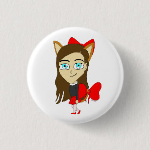 chibi catgirl 1 inch round button