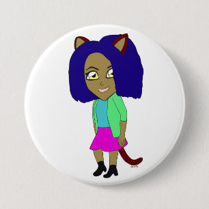 chibi catgirl 3 inch round button